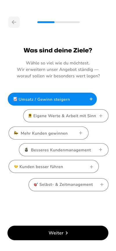 ClearUp App Klarheitsübersicht auf dem Smartphone