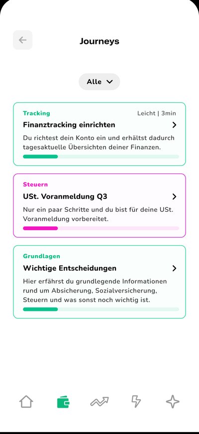 ClearUp App Strategieplanung auf dem Smartphone
